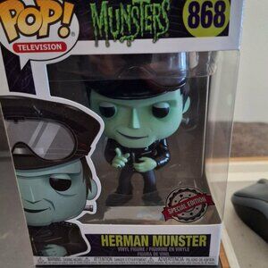 In Box Pop Funko Of Herman Munster Special Edition
